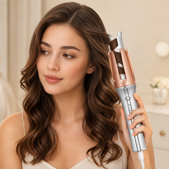 Автоматичний стайлер Sheglam Hair Curler Bella для завивки волосся / Плойка для локонів 3 режими 170–210°C | Зображення 1