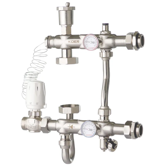 Смесительный узел Koer KR.S1021 (с байпасом) 1 "НР SUS304 (KR2955)