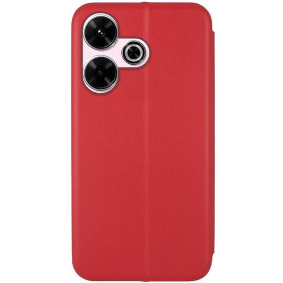 Шкіряний чохол-книжка Classy для Xiaomi Redmi 13 4G / Poco M6 4G Бордовий Червоний | Зображення 3