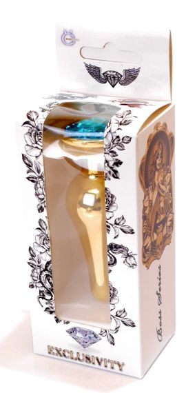 Анальний затор Boss Series - Jewellery Gold BUTT PLUG Light Blue, BS6400067 sexstyle | Зображення 7