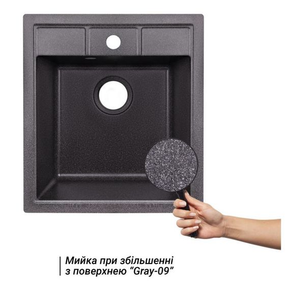 Кухонная мойка Lidz 460х515/200 GRF-13 (LIDZGRF13460515200) | Зображення 2
