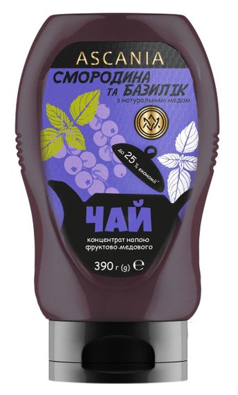 Чай фруктово-медовый Смородина - базилик 390г бутылка