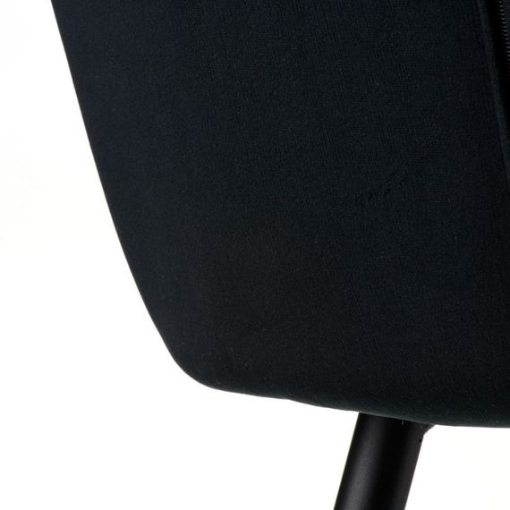 Мягкое кресло Reita black, черный бархат на черных металлических ногах | Зображення 8