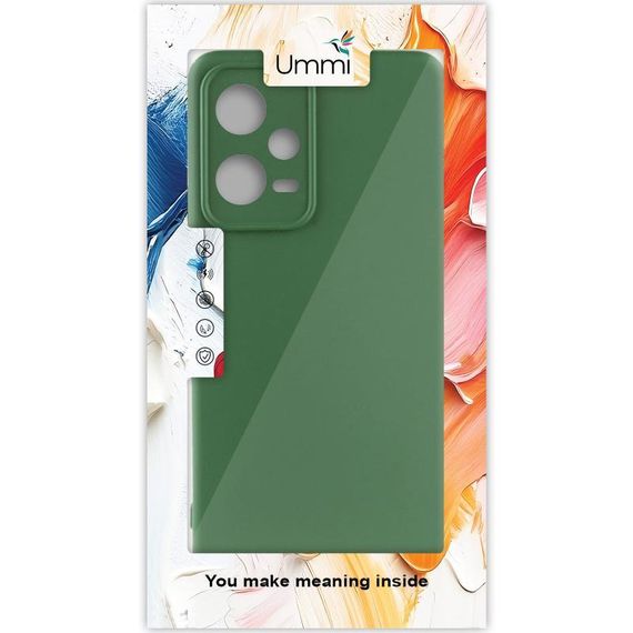 Чохол Silicone Cover Ummi Lakshmi Full Camera (AA) для Xiaomi Poco X5 5G / Note 12 5G Зелений / Dark green | Зображення 1