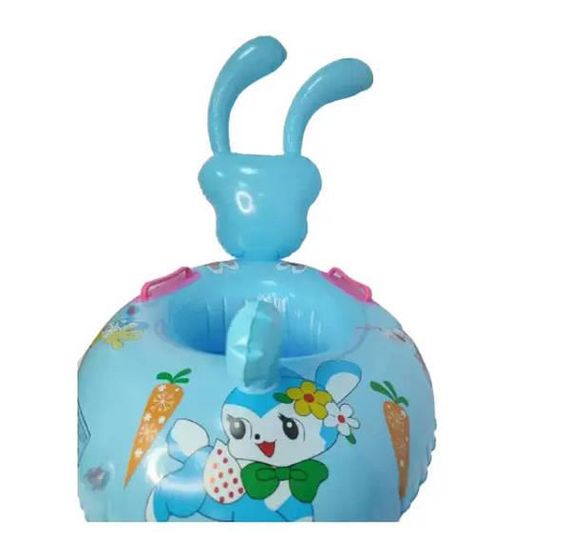 Надувне коло з сидінням та ручками безпеки 60*46см Зайчик