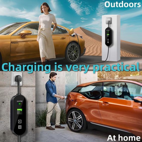 Кабель для зарядки электромобилей LCLCTEK® Type 2, 5 м, с вилкой 3 Pin UK, водонепроницаемый IP66 | Зображення 3
