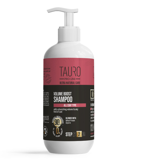 Шампунь для надання об'єму шерсті собак та котів TAURO PRO LINE Ultra Natural Care Volume Boost Shampoo, 400 мл