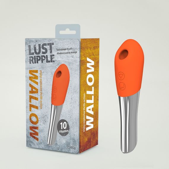 Віброкуля з вакуумною стимуляцією Chisa Lust Ripple Wallow, помаранчевий sexstyle