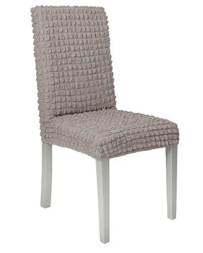 Комплект чехлов на стулья без оборки 6 штук (капучино)