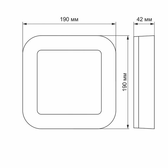 Світлодіодний світильник ART IP65 квадратний VIDEX 15W 5000K | Зображення 4