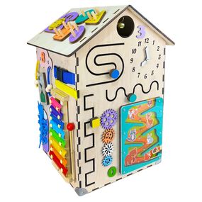 Развивающая игрушка Бизикуб "Дом" TG200333 натуральный, 55х30х30 см