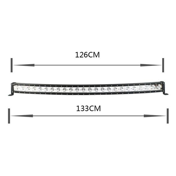 LED-балка 240W заокруглена (10W х 24) 17280 Lm світлодіодний прожектор | Зображення 4