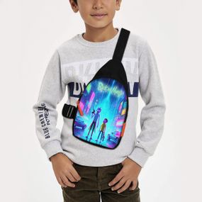 Сумка через плече дитяча Рік і Морті 29х17 см сумка слінг для хлопчика (02162)