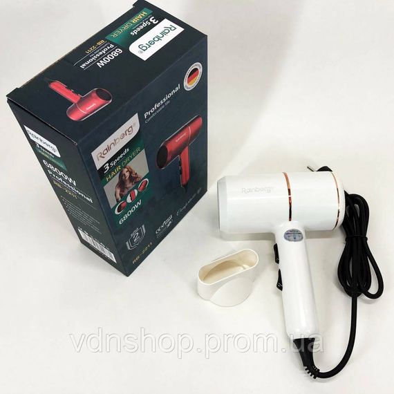 Фен для укладки волос унивесальный, Мощный фен для быстрой укладки волос Мощный быстрой сушки DR-22 | Зображення 8