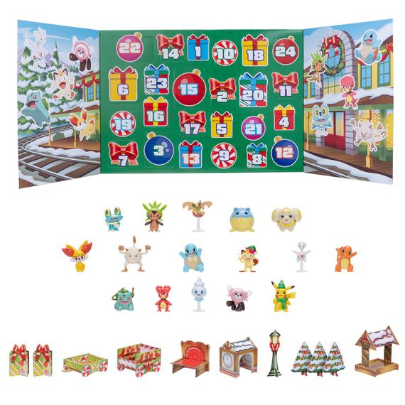 Игровой набор Holiday calendar 16фигурок и 8 акссесуаров Пакемон | Зображення 3