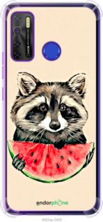 Чохол на Tecno Camon 15 Єнотик з кавуном "4605sp-2405-2448"