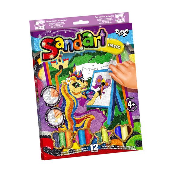 Набор для творчества "SandArt" SA-02-01…10 фреска из песка  Пони