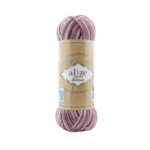 Пряжа Alize Superwash Artisan № 9011  (Алізе Супервош Артісан) – 75% вовна, 25% поліамід, 100 г / 420 м
