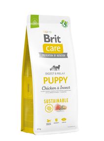 Корм Brit Care Puppy Sustainable Chicken and Insect сухой с курицей и белком насекомых для щенят всех пород 12 кг