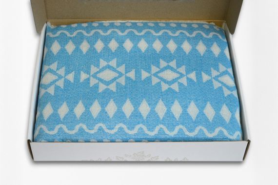 Муслінове покривало Kayra 210x250 см MP2, Блакитне | Зображення 7