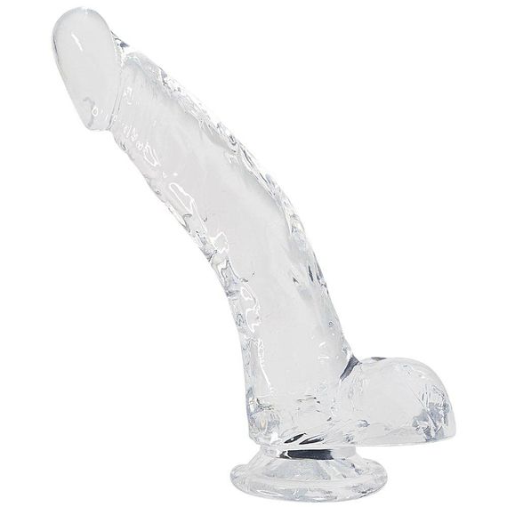 Прозорий фалоімітатор Alive Jelly Dildo Stallion, ТПЕ, присоска, діаметр 3,5 см, довжина 22 см Sex Aura | Зображення 1
