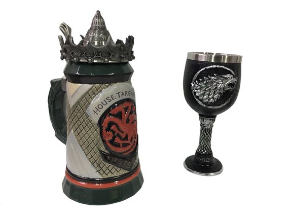 Подарунковий набір Кухоль Game Of Thrones House Targaryen Fire And Blood Гра Престолів і Кубок Дім Старків