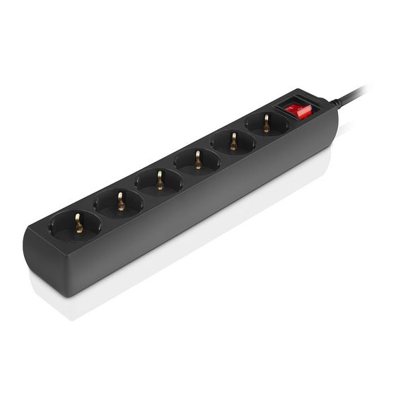Мережевий фільтр живлення REAL-EL RS-6 Protect M 3m, black (EL122300034) | Зображення 4