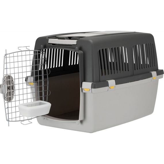 Контейнер-переноска Trixie для собак Gulliver 4 вагою до 18 кг сіра пластик розмір S-M 52x51x72 см | Зображення 3