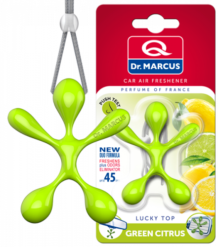 Ароматизатор в машину LUCKY TOP цитрус (Green Citrus) (підвіс) 054534 пахучка в авто, автопарфюм1