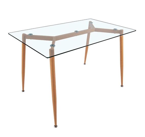 Стол прямоугольный стеклянный на металлически ножках Джангл Glass 120х80 см | Зображення 5