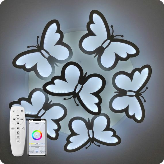 Люстра світлодіодна 517 Dlight 3color з пультом 105Вт Білий (02122) | Зображення 6