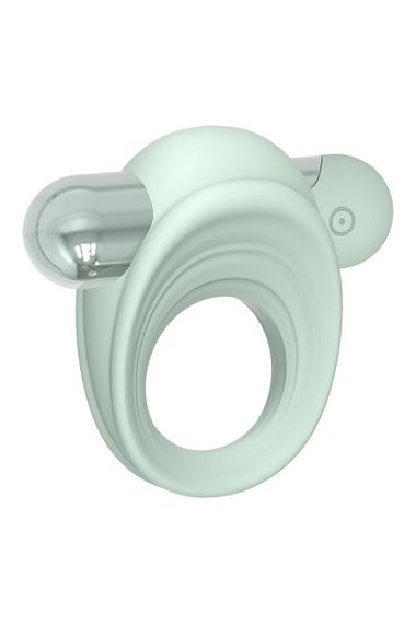 Ерекционное кольцо с вибропулей и вибратор на пальчик Dream Toys GLAM мятный sexstyle | Зображення 2