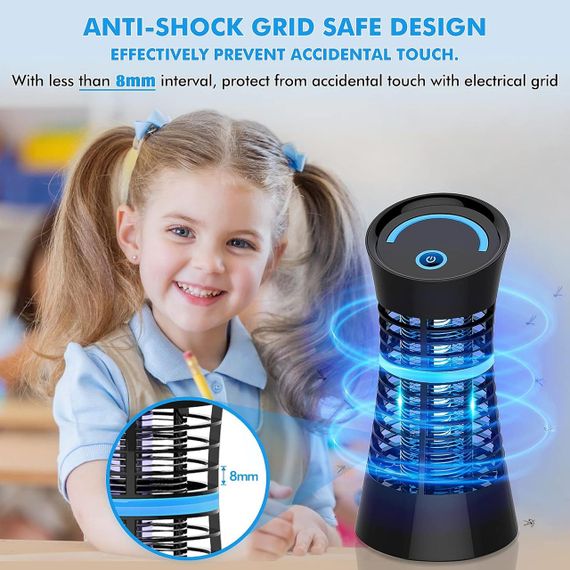 Електрична пастка лампа від комах, комарів Qomolo Iki-056A, ультрафіолетова лампа, 900В, площа дії 30 м² | Зображення 2