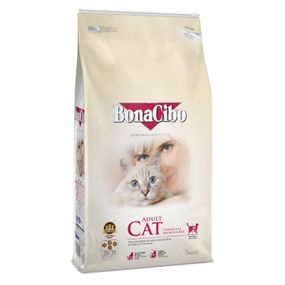 Корм BonaCibo Cat Adult Chicken & Rice with Anchovy сухий з куркою для дорослих котів 5 кг