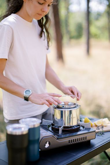 Чайник туристичний Tribe Kettle 1,2л сталевий з ситечком, Похідний чайник трайб для багаття, Чайник для кемпінгу і подорожей | Зображення 8