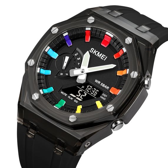 Наручний годинник Skmei 2100BKBK Black-Black | Зображення 1