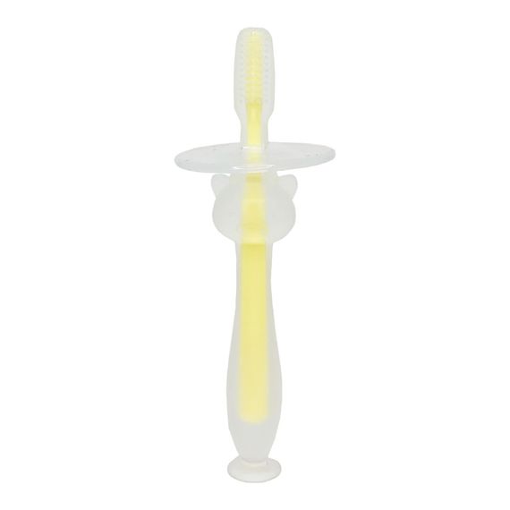 Силіконова зубна щітка Mumlove MGZ-0707(Yellow) з обмежувачем | Зображення 1