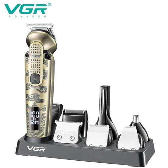 Набір для стрижки VGR 8 в 1 V-103, 19 насадок, Машинка для стрижки для дому, Машинка для стрижки чоловіча | Зображення 2