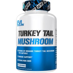 Трутовик різнокольоровий Evlution Nutrition Turkey Tail Mushroom, 500 mg, 60 Capsules
