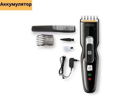 Професійна акумуляторна машинка для стрижки волосся з насадкою  XRPO V-040 чорна (227) | Зображення 1
