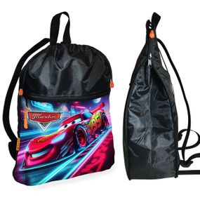 Рюкзак-мішок для взуття, спортивної форми Тачки Блискавка Маквін дитяча сумка для змінки з розширювачем (01442)
