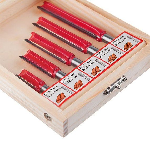 Набір фрез пазових прямих, 5 од. INTERTOOL HT-0075 | Зображення 2