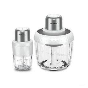 Чопер подрібнювач Sokany SKYM7032W 2в1 з чашами 0.5 і 1.5 л 800 Вт Білий