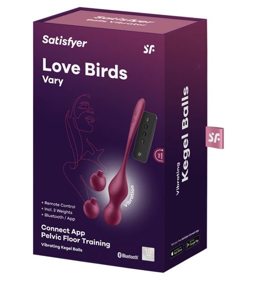 Вагінальні кульки - Satisfyer Love Birds Vary (App) Sex Aura