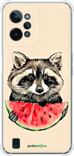 Чохол на Realme C31 Єнотик з кавуном "4605sp-2593-2448"