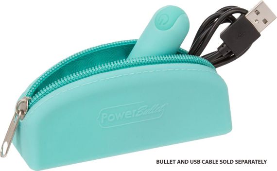 Сумка для хранения секс-игрушек PowerBullet - Silicone Storage Zippered Bag Teal Sex Aura | Зображення 3