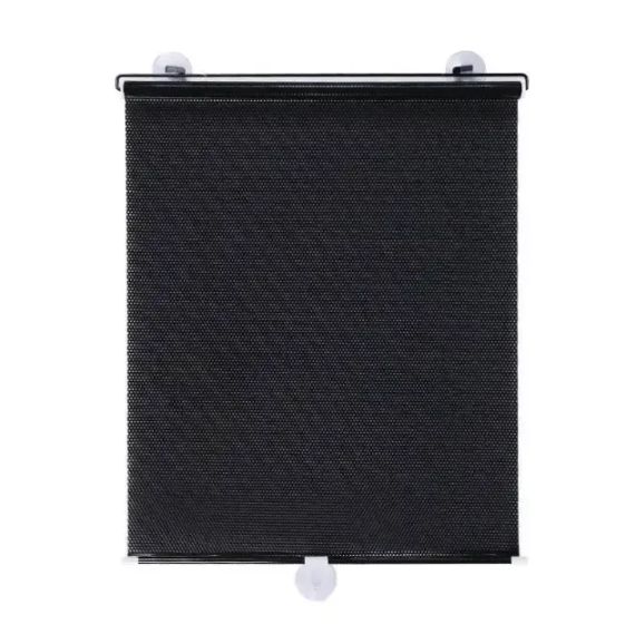 Рулонна сонцезахисна шторка на пластикові вікна 40*125 см, Чорна | Зображення 1