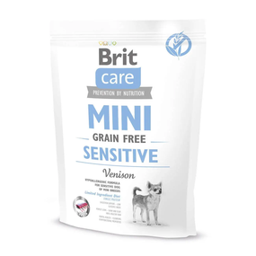Сухой корм Brit Care Mini GF Sensitive для собак миниатюрных пород, с чувствительным пищеварением оленина 400г