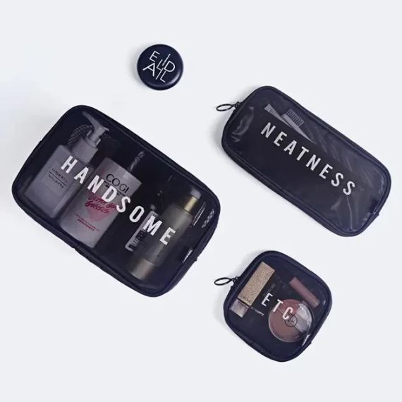 Дорожня косметичка прозора (22×11×2см), Косметичка для подорожей / Жіноча косметичка XL-1015 | Зображення 5