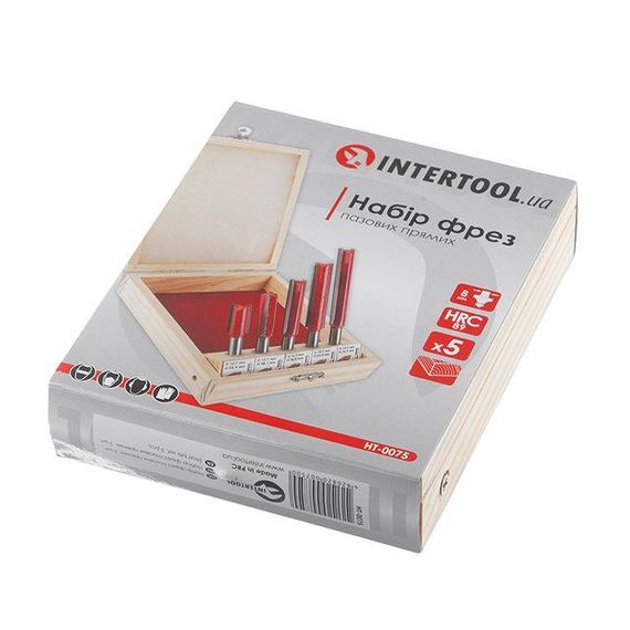 Набір фрез пазових прямих, 5 од. INTERTOOL HT-0075 | Зображення 6